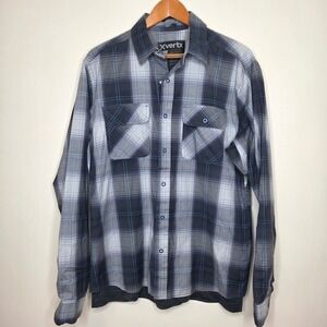 Vertx Guardian Mens Large Blue Plaid Tactical Long Sleeve Shirt Large
